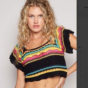 POL Multicolor Knit Crop Top NWOT!